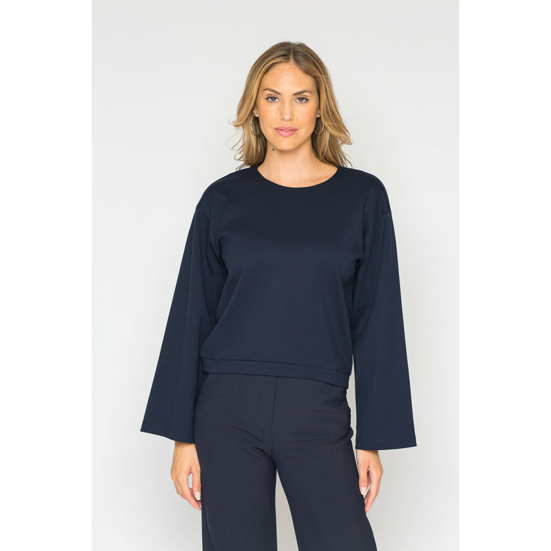 bruna x sofia navy blue women's pant suit