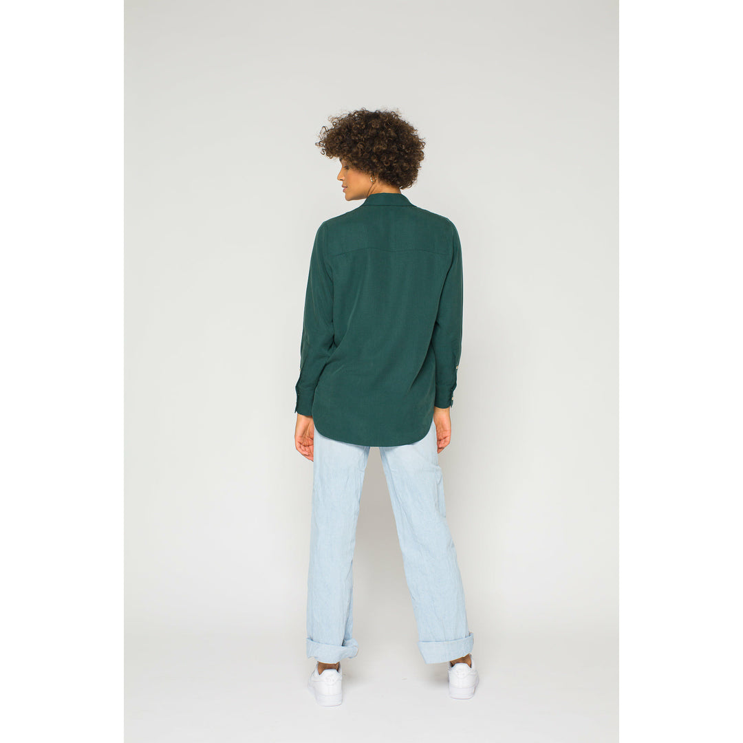 emerald green blouse