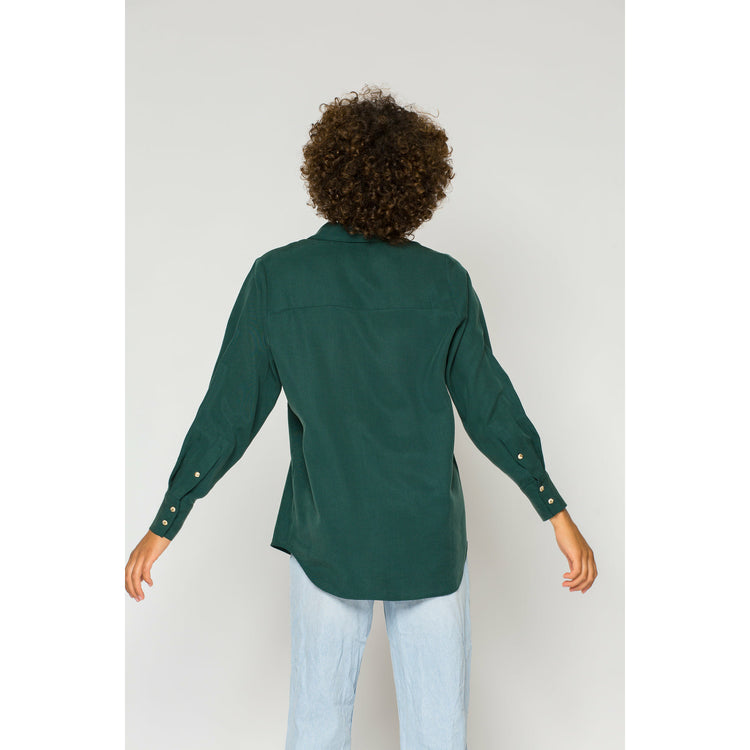 emerald green blouse