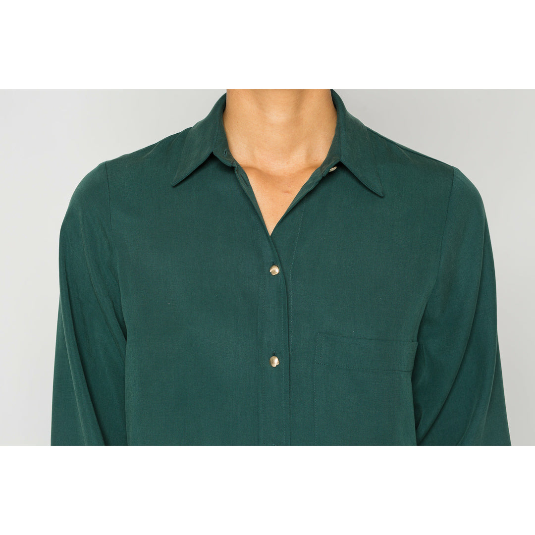 emerald green blouse