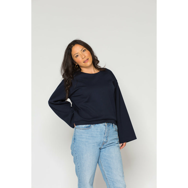 women's bruna navy blue sweater
