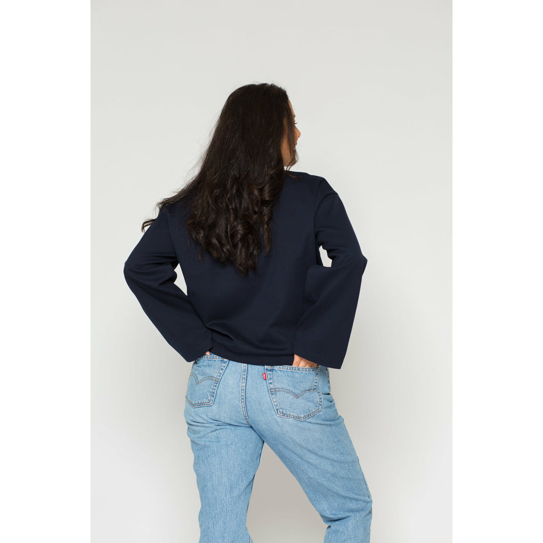 women's bruna navy blue sweater