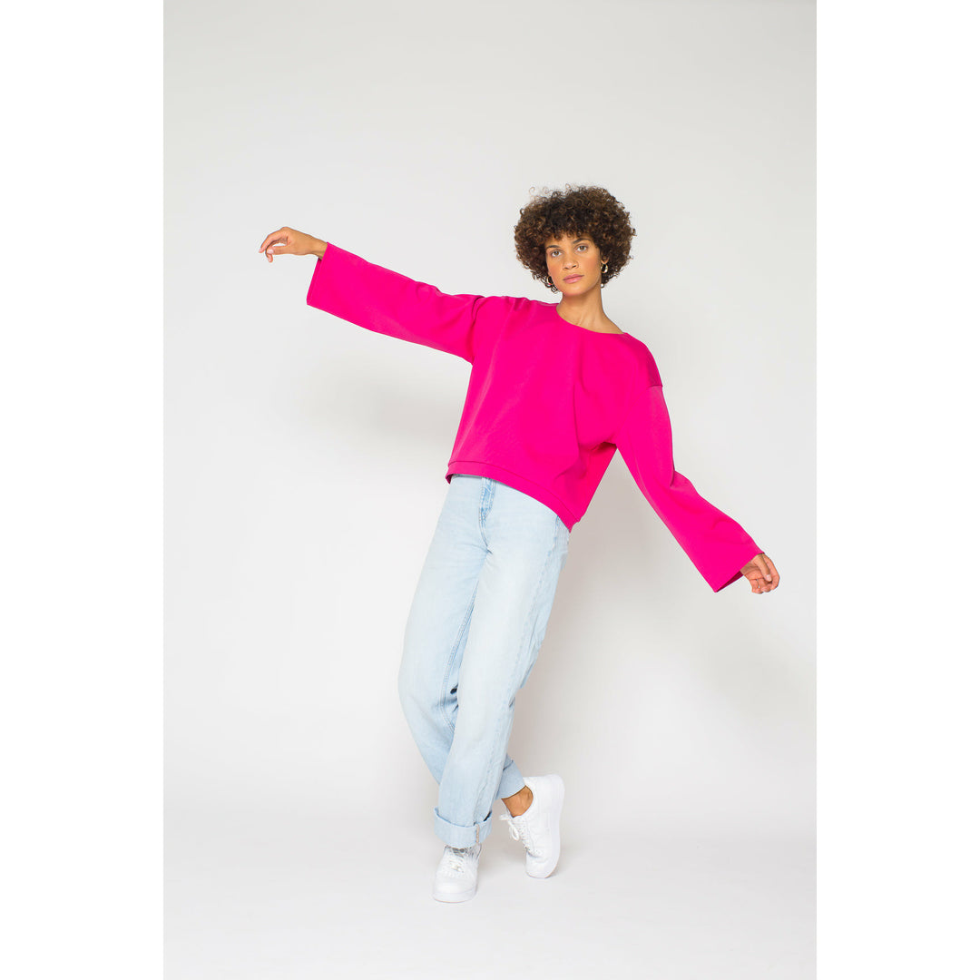 pink women's sweater