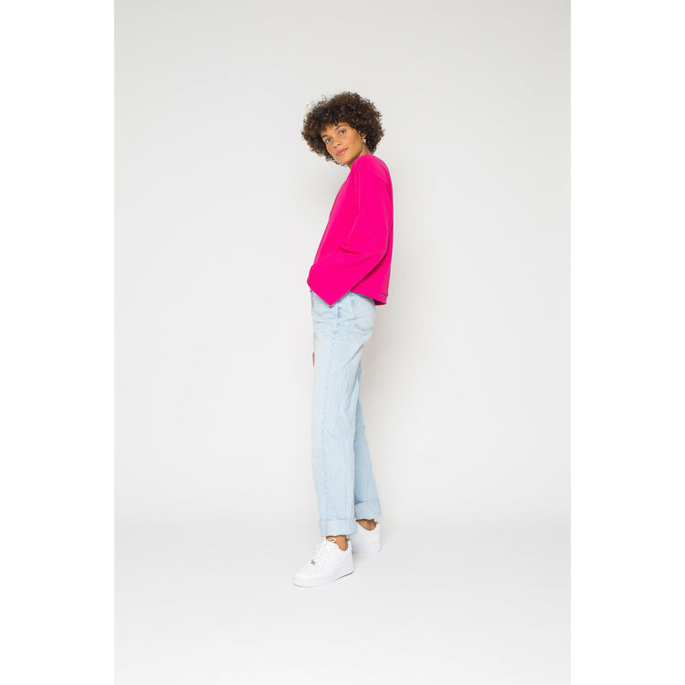 pink women's sweater