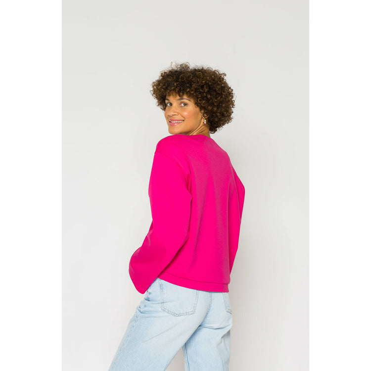 pink women's sweater